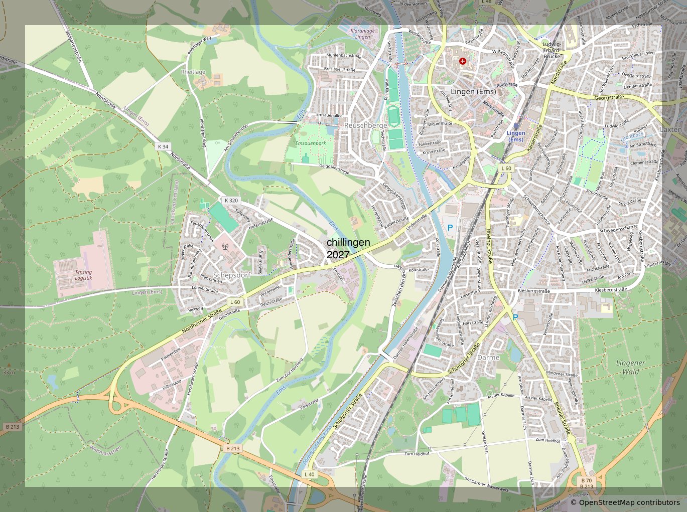 Karte: chillingen 2027 im FREY an der Ems, Lingen (Ems)